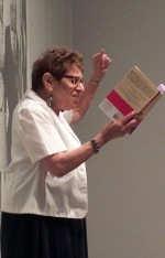 Jones reading from her memoir